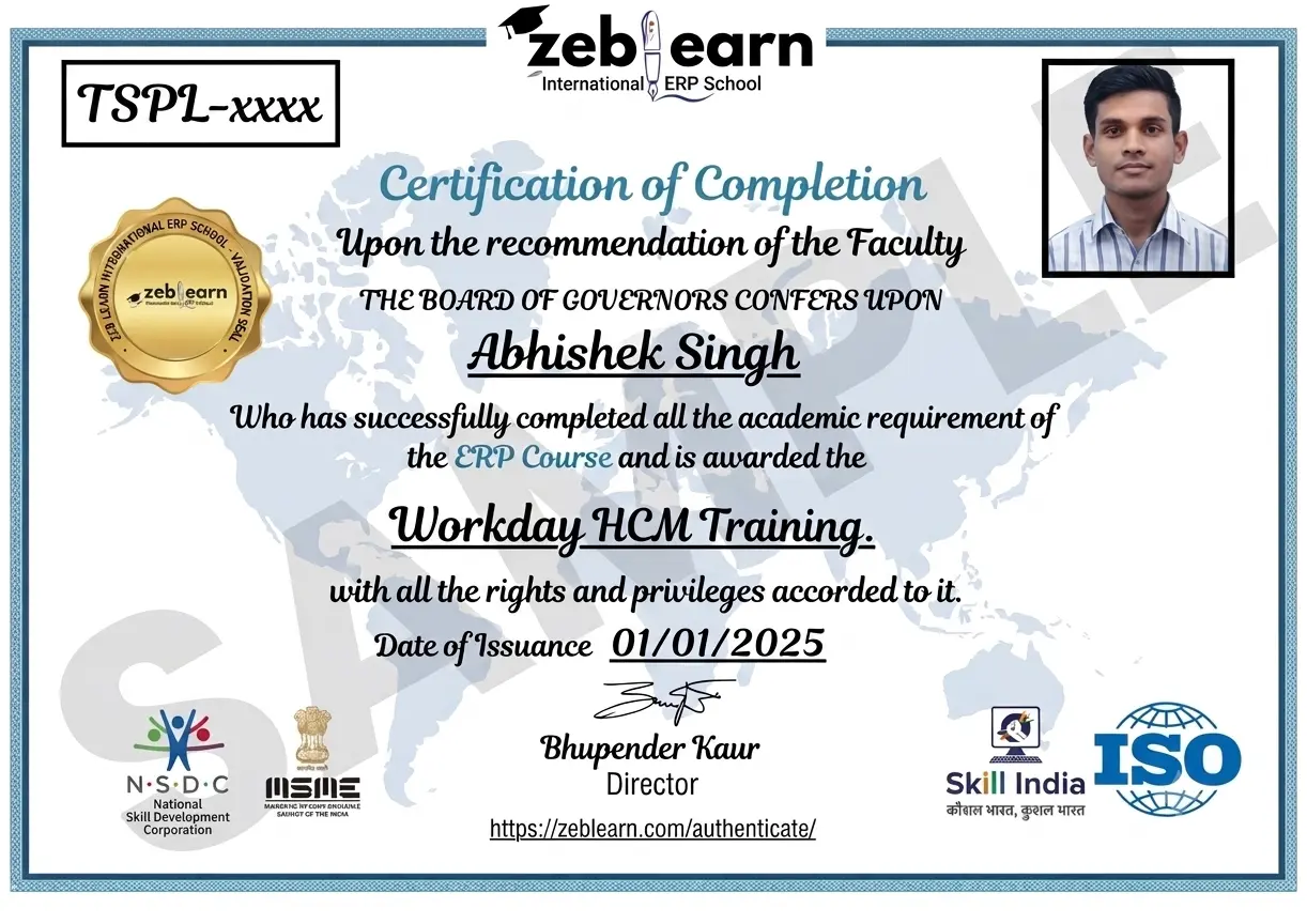Workday Certificate