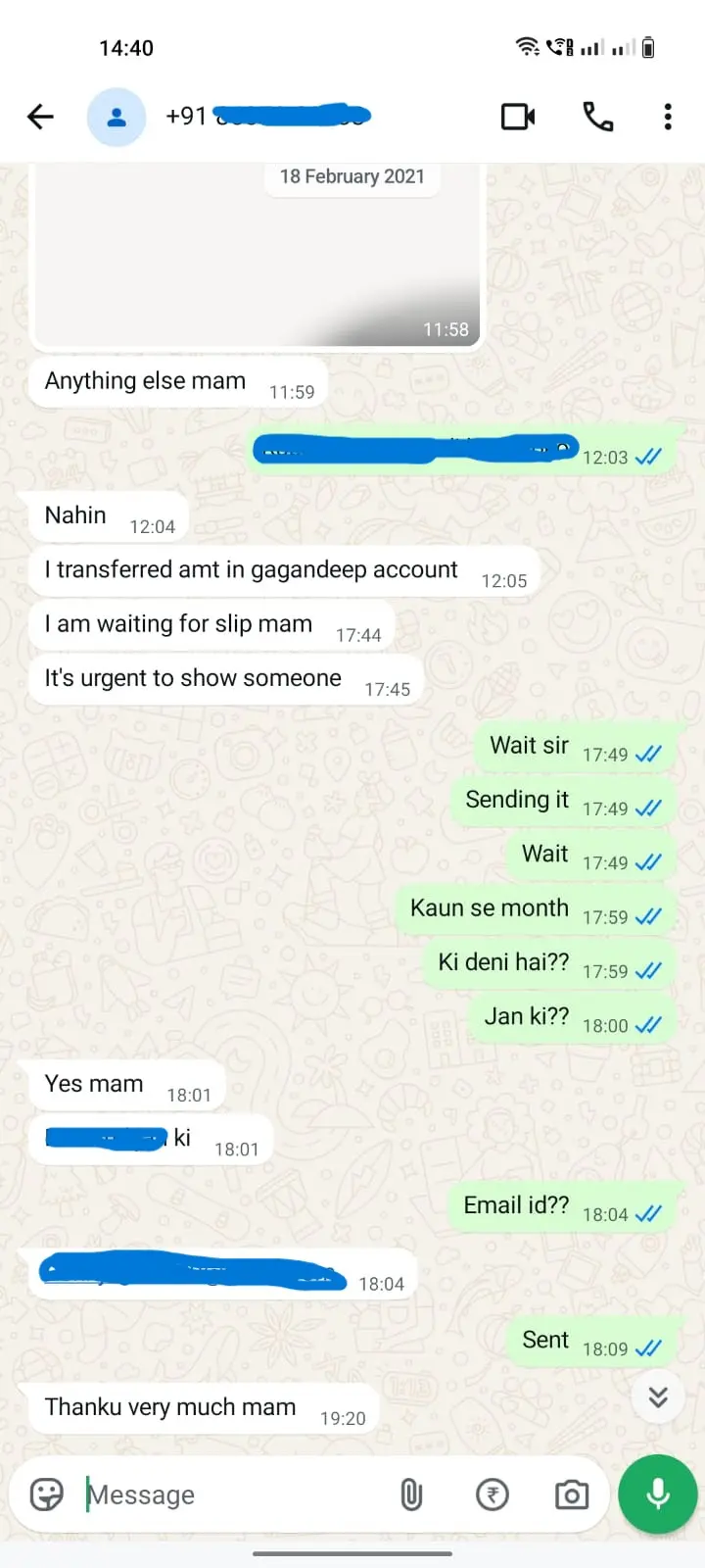 WhatsApp message 16