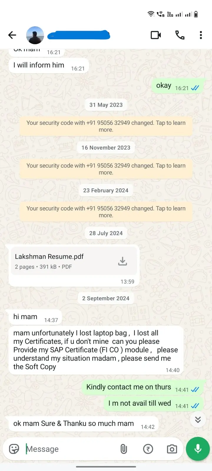 WhatsApp message 2
