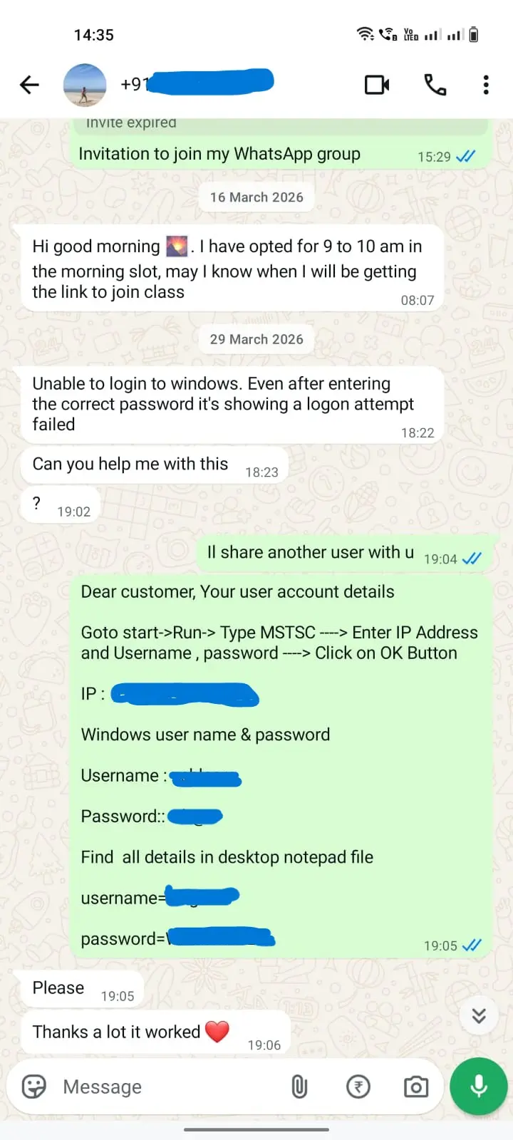 WhatsApp message 9