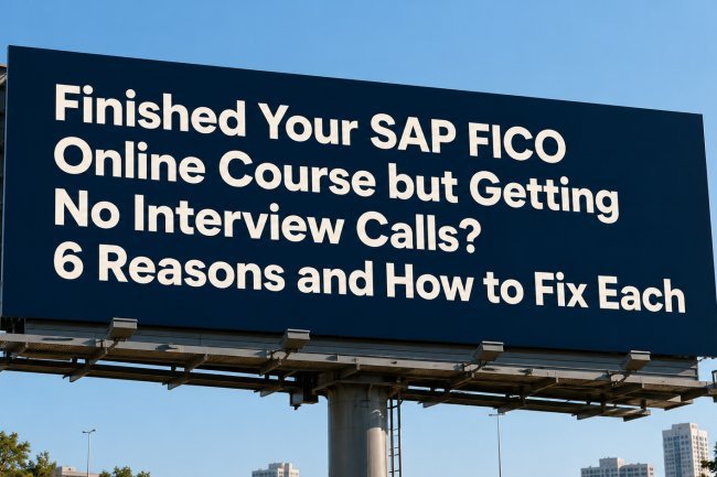 SAP FICO Online Course Done but No Interview Calls? 6 Fixes