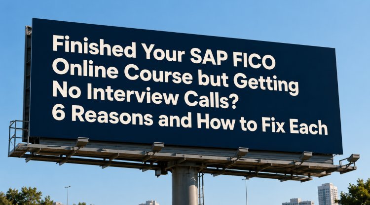 SAP FICO Online Course Done but No Interview Calls? 6 Fixes