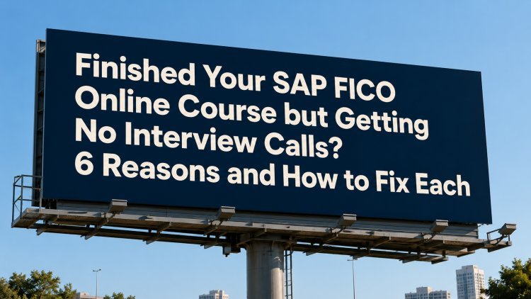 SAP FICO Online Course Done but No Interview Calls? 6 Fixes